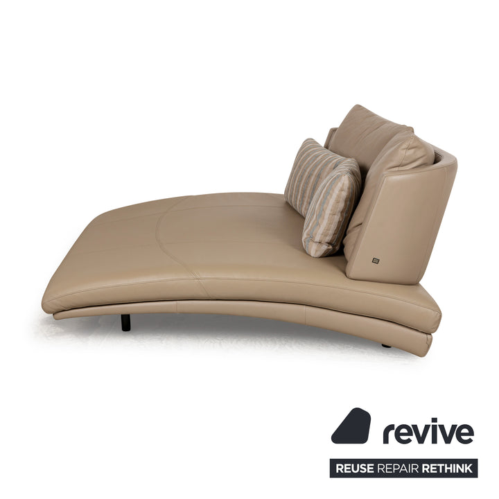 Rolf Benz 2800 Leather Lounger Beige Cream