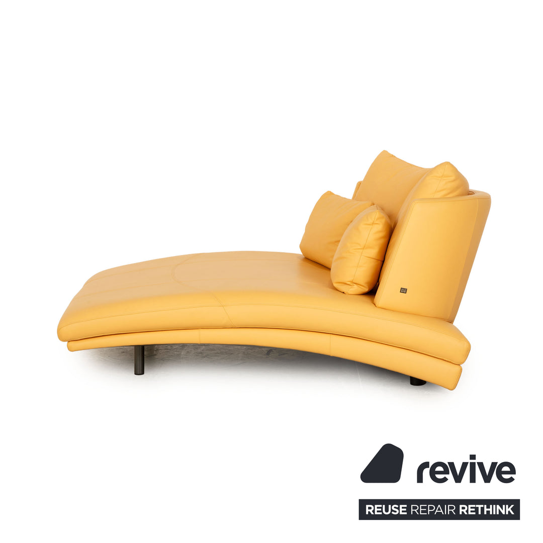 Rolf Benz 2800 leather lounger cream beige double lounger