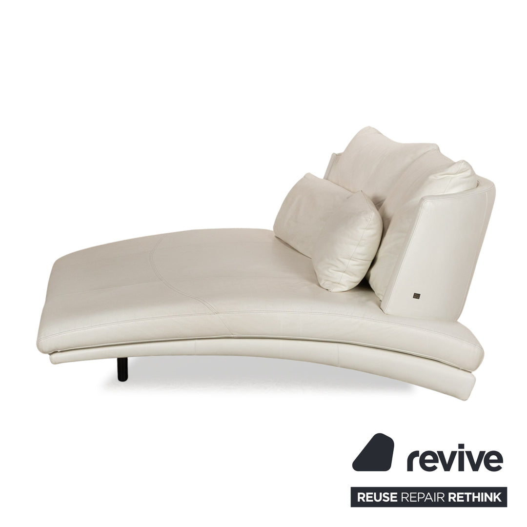 Rolf Benz 2800 Leather Lounger White Double Lounger