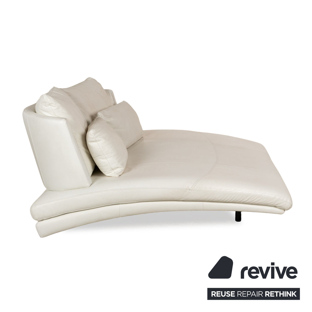 Rolf Benz 2800 Leather Lounger White Double Lounger