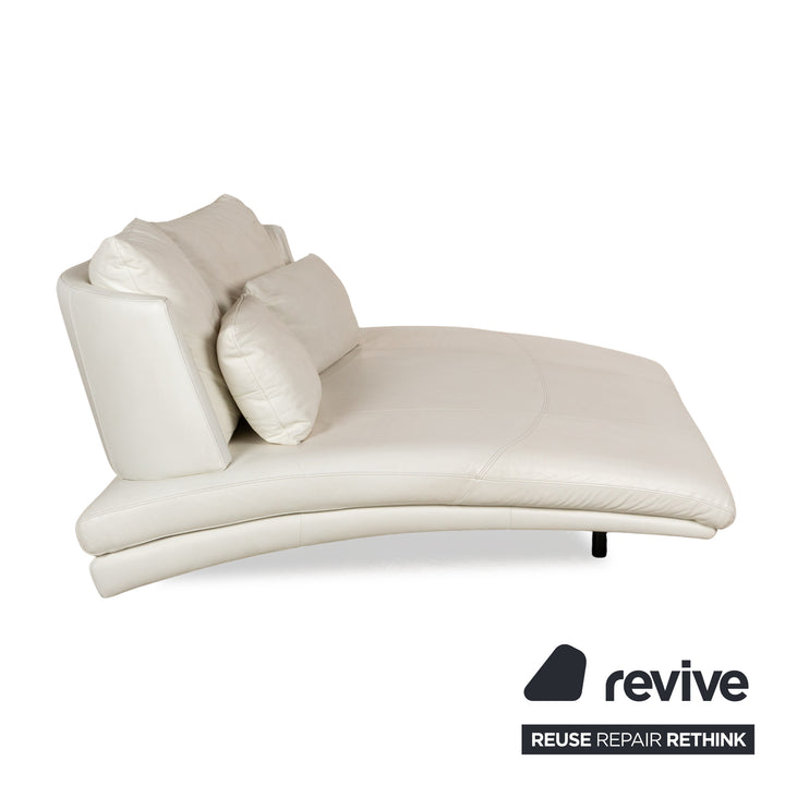 Rolf Benz 2800 Leather Lounger White Double Lounger