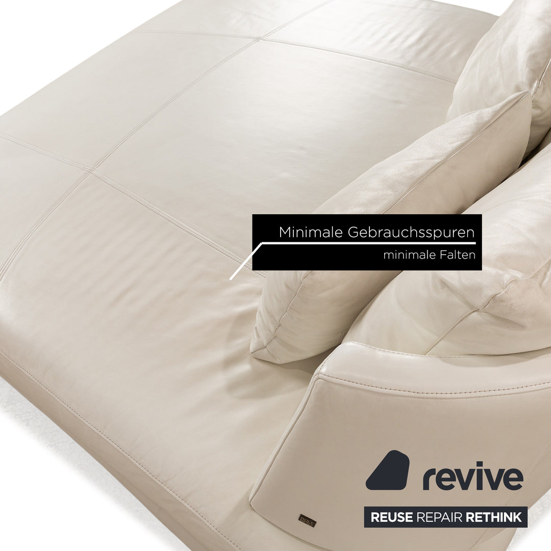 Rolf Benz 2800 Leather Lounger White Double Lounger