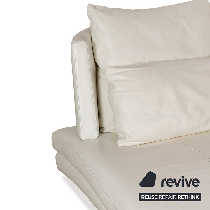 Rolf Benz 2800 Leather Lounger White Double Lounger