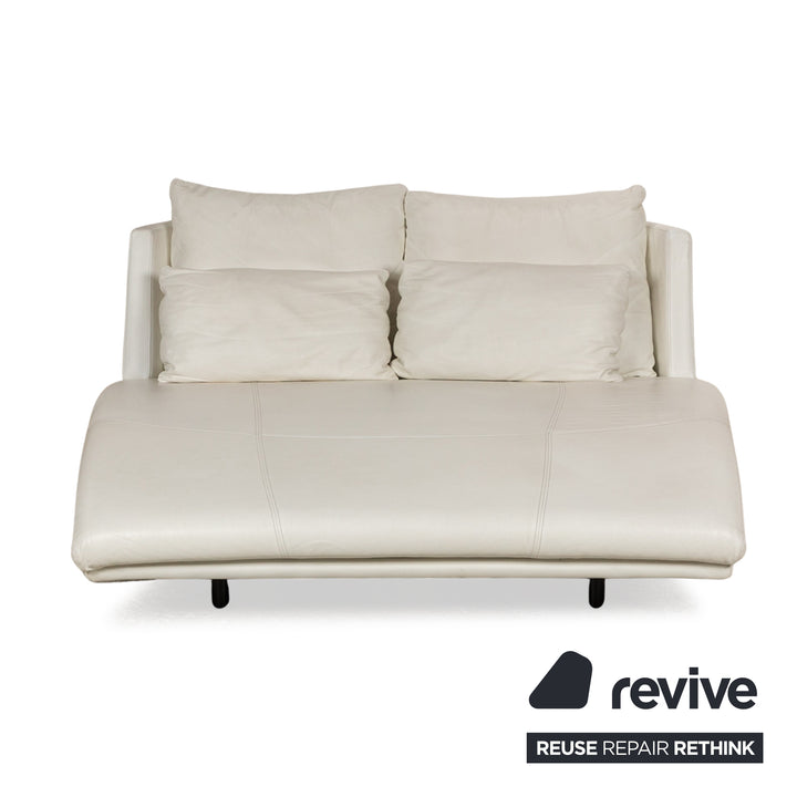 Rolf Benz 2800 Leather Lounger White Double Lounger