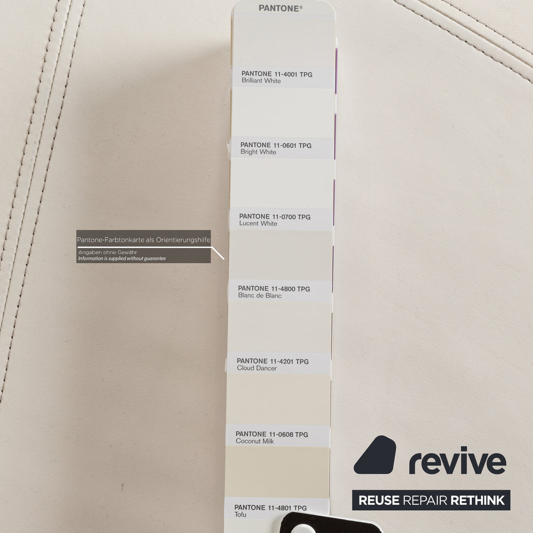 Rolf Benz 2800 Leather Lounger White Double Lounger