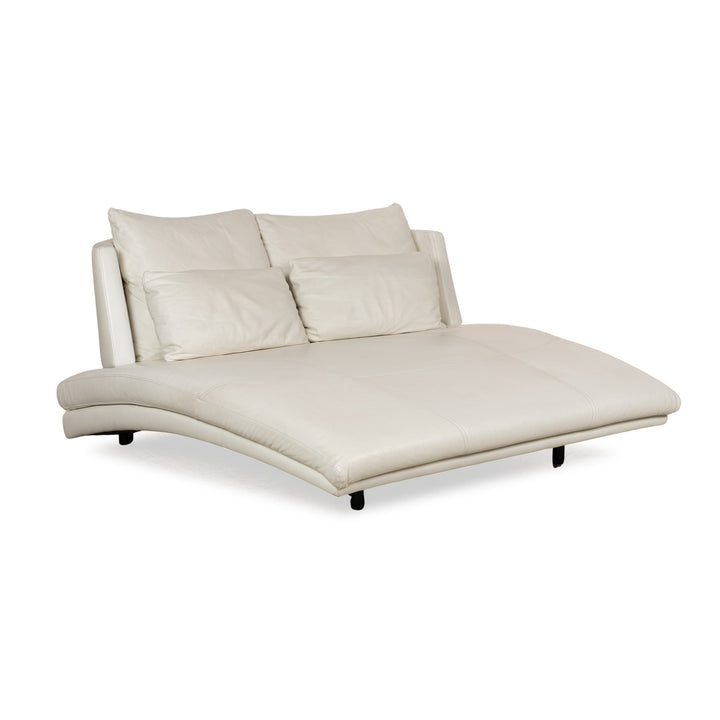 Rolf Benz 2800 Leather Lounger White Double Lounger
