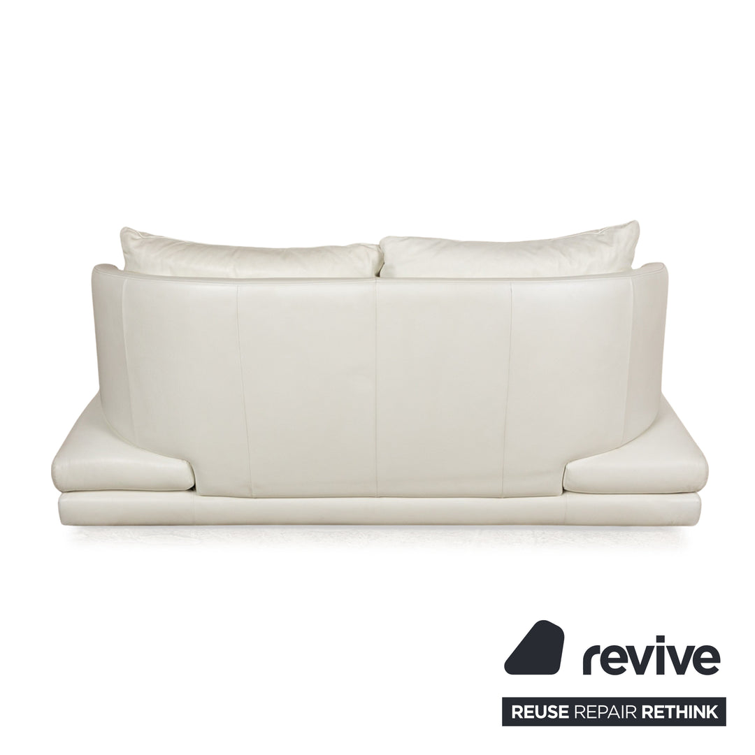 Rolf Benz 2800 Leather Lounger White Double Lounger