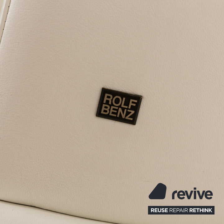 Rolf Benz 2800 Leather Lounger White Double Lounger