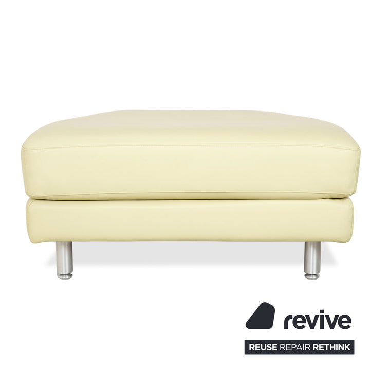 Rolf Benz 3000 Leder Hocker Pistazie Grün