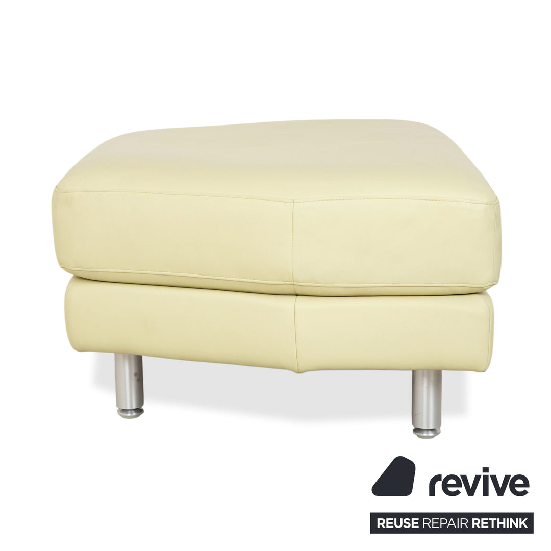 Rolf Benz 3000 Leather Stool Pistachio Green