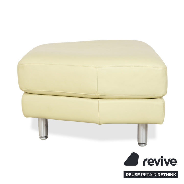 Rolf Benz 3000 Leder Hocker Pistazie Grün