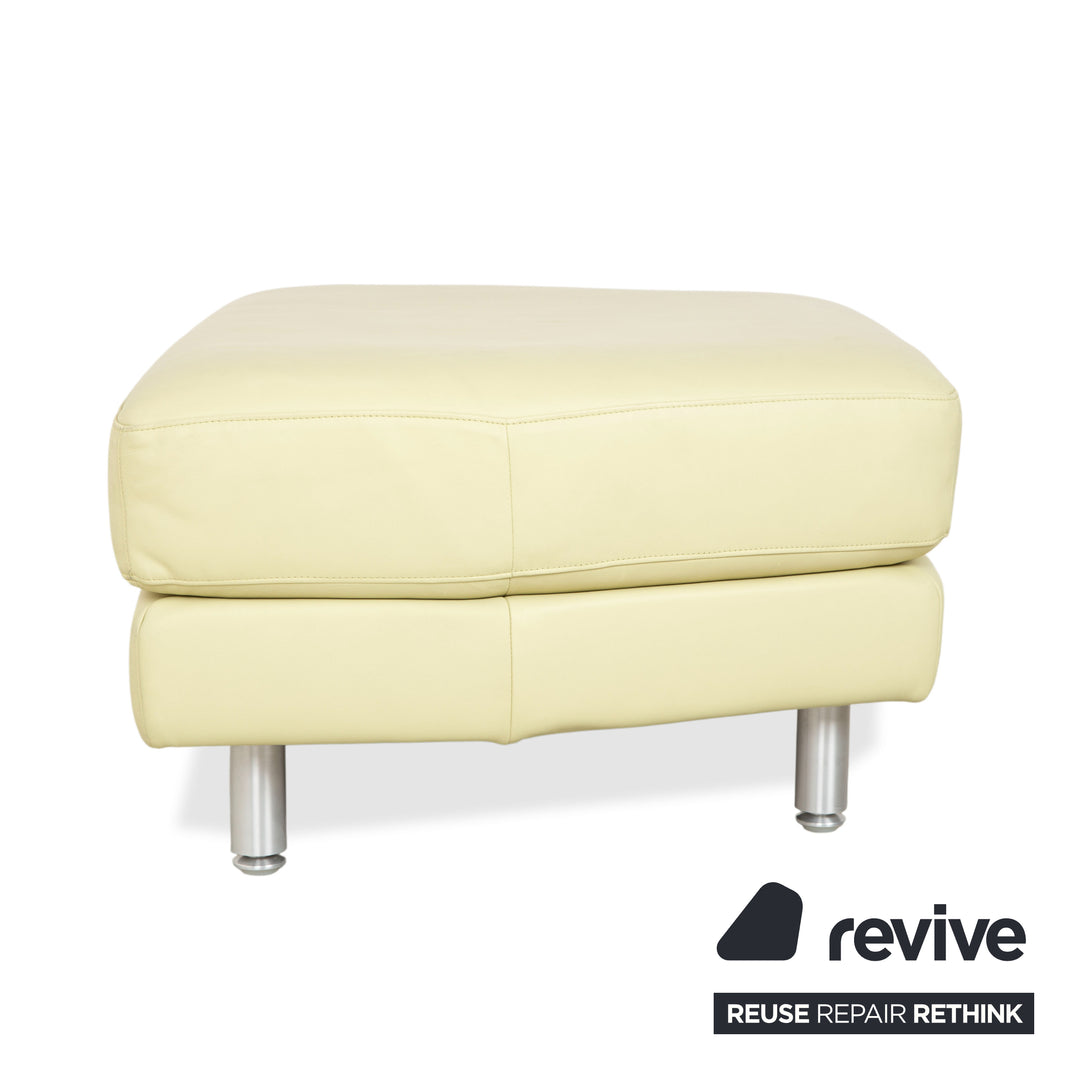 Rolf Benz 3000 Leder Hocker Pistazie Grün