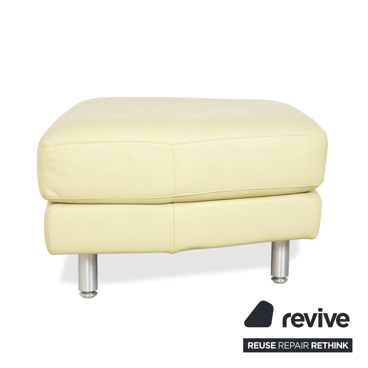 Rolf Benz 3000 Leder Hocker Pistazie Grün