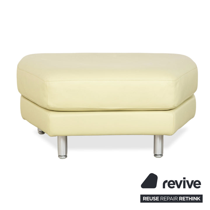 Rolf Benz 3000 Leder Hocker Pistazie Grün