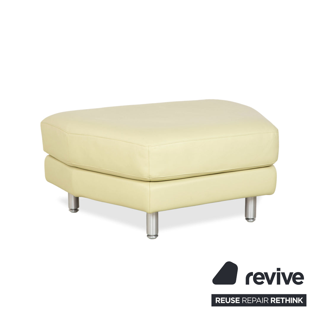 Rolf Benz 3000 Leder Viersitzer Hocker Pistazie Grün Sofa Couch