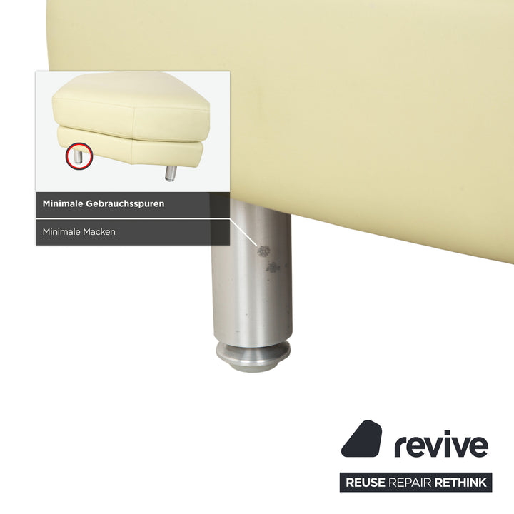 Rolf Benz 3000 Leder Viersitzer Hocker Pistazie Grün Sofa Couch