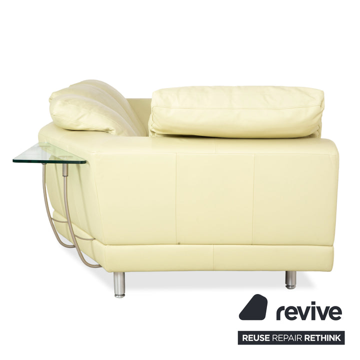 Rolf Benz 3000 Leder Viersitzer Pistazie Grün Sofa Couch