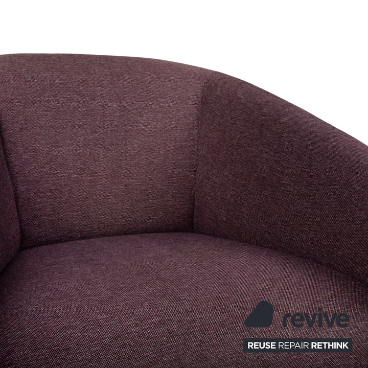 Rolf Benz 310 Sessel Stoff Leder Lila Weinrot Aubergine Hellgrau