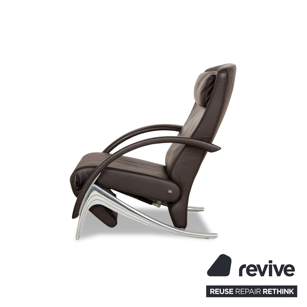 Rolf Benz 3100 leather armchair brown manual function