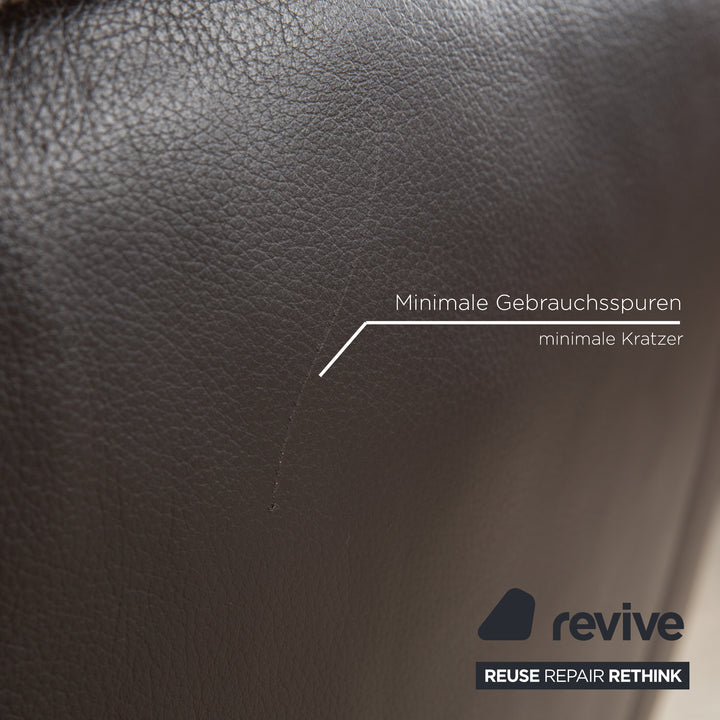 Rolf Benz 3100 leather armchair brown manual function