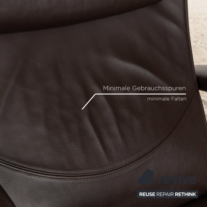 Rolf Benz 3100 leather armchair brown manual function