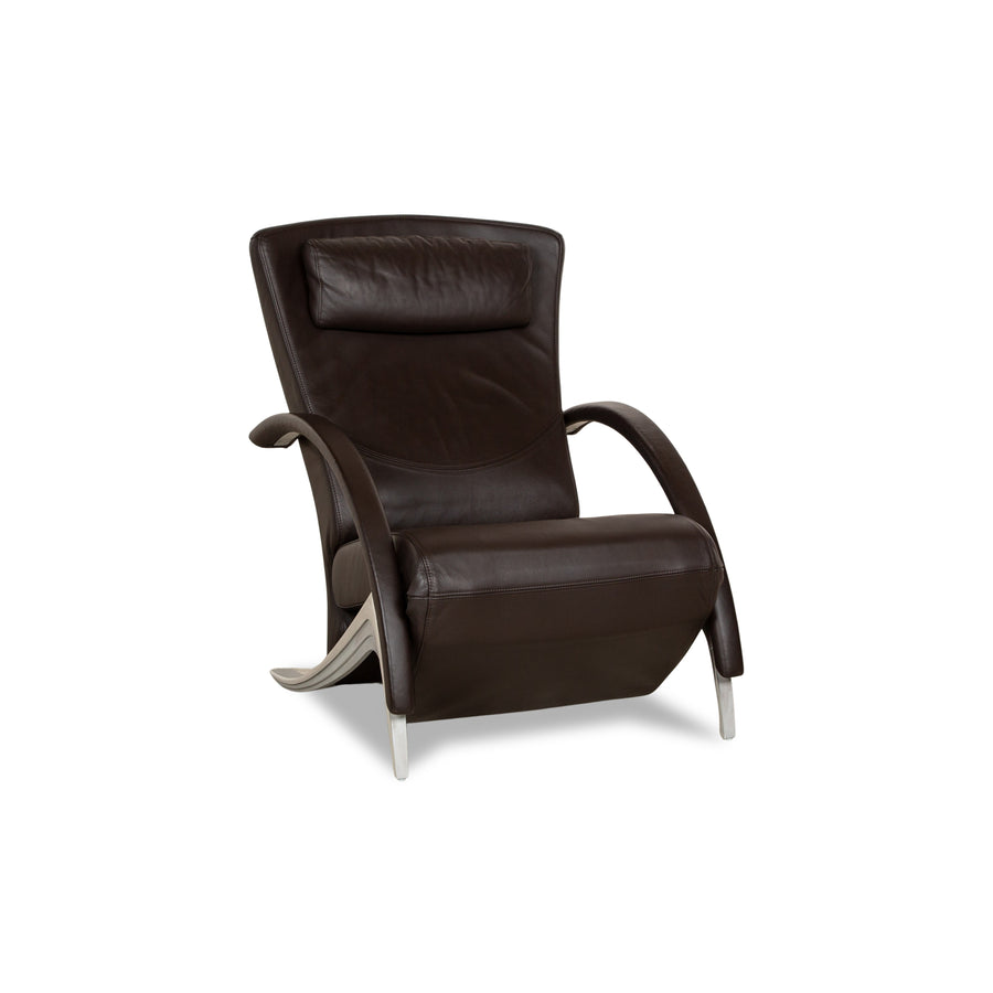 Rolf Benz 3100 leather armchair brown manual function