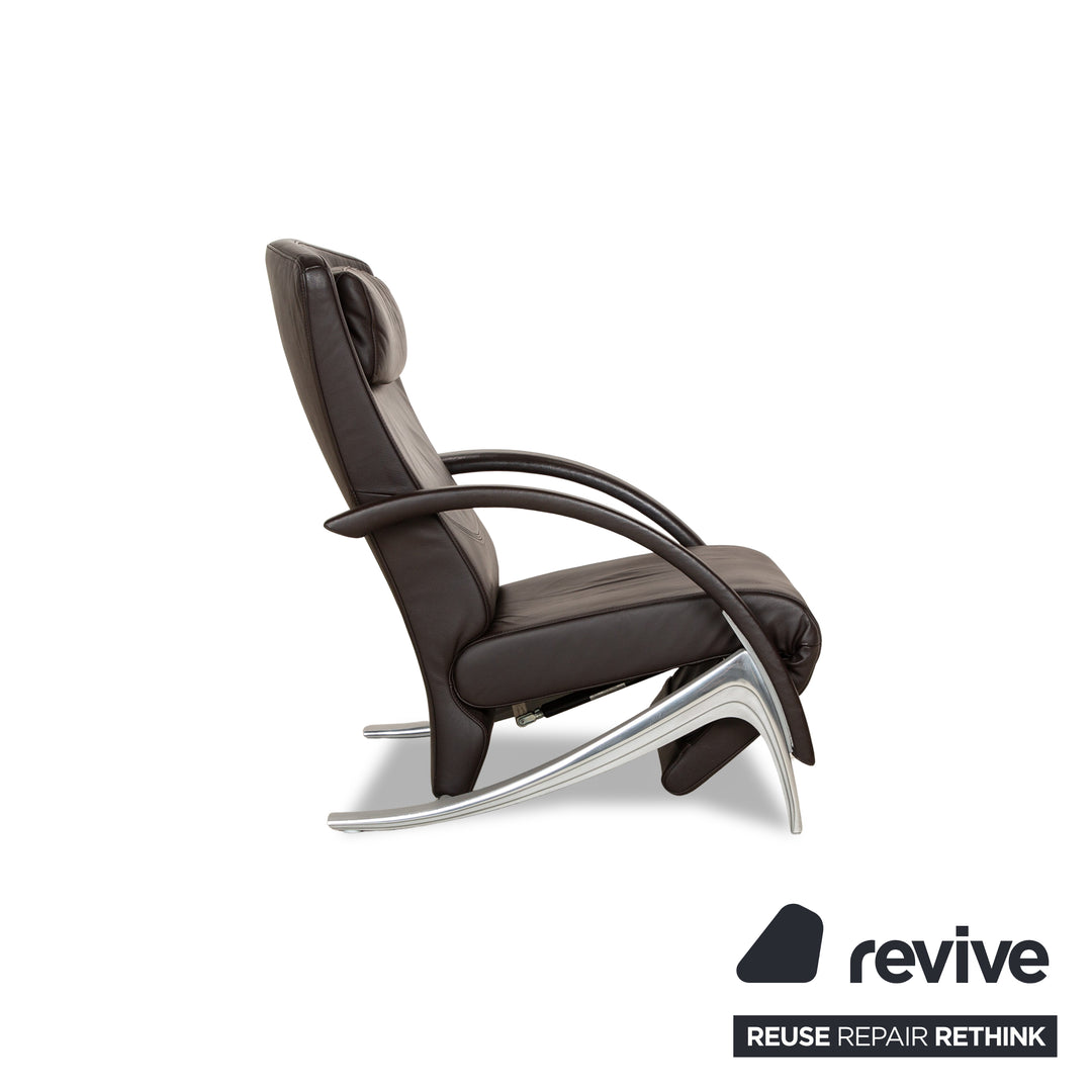 Rolf Benz 3100 Leder Sessel Braun manuelle Funktion