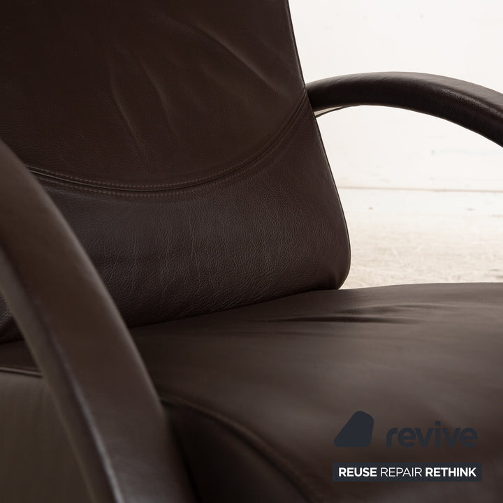 Rolf Benz 3100 leather armchair brown manual function