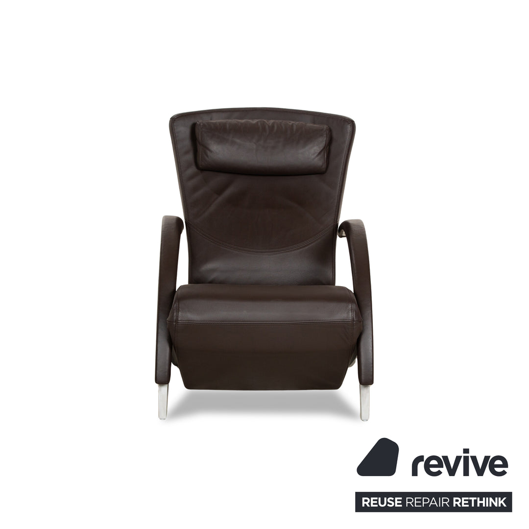 Rolf Benz 3100 leather armchair brown manual function