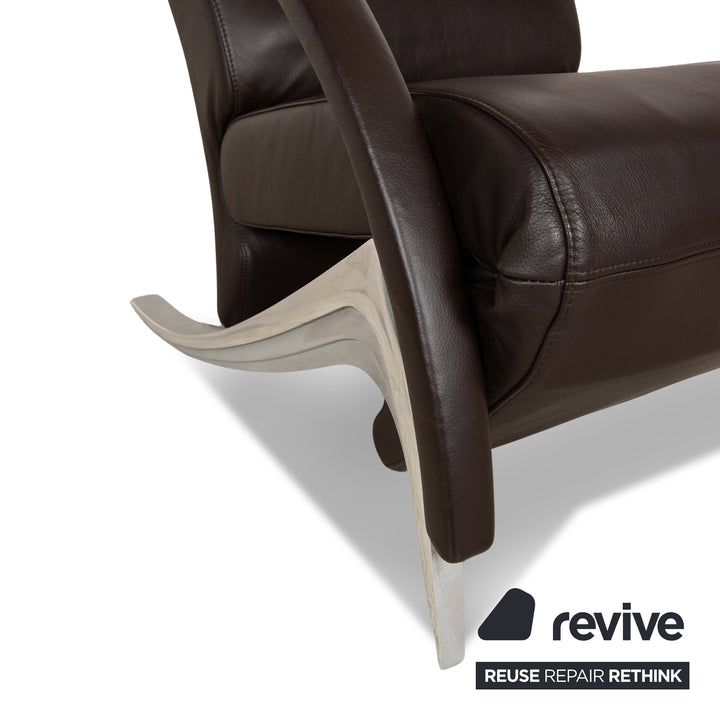 Rolf Benz 3100 leather armchair brown manual function