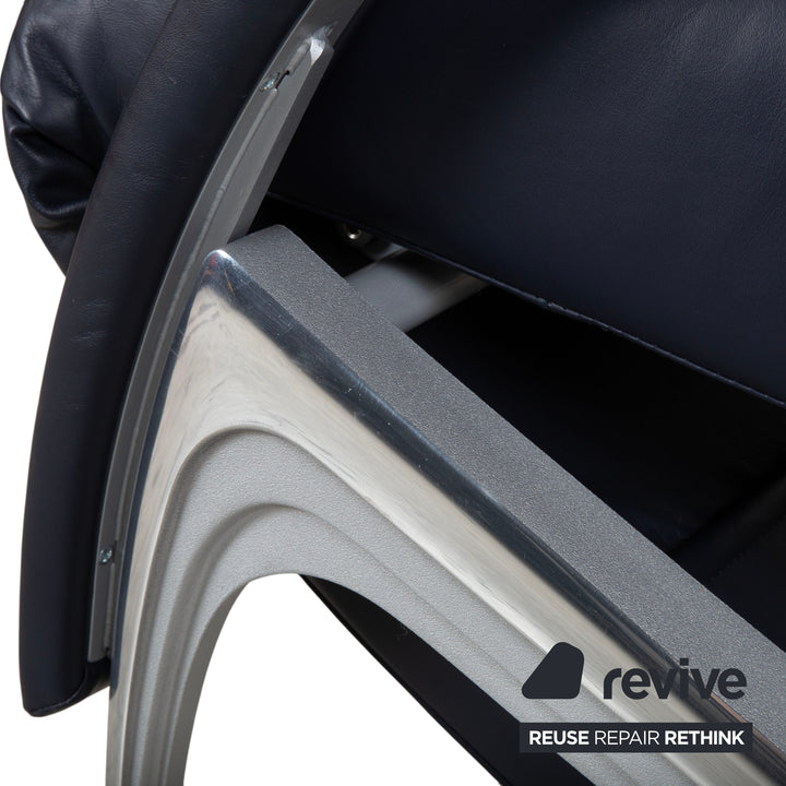 Rolf Benz 3100 Leder Sessel Dunkelblau manuelle Funktion Relaxfunktion