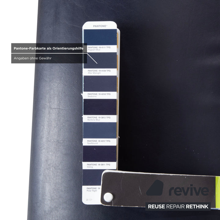 Rolf Benz 3100 Leder Sessel Dunkelblau manuelle Funktion Relaxfunktion