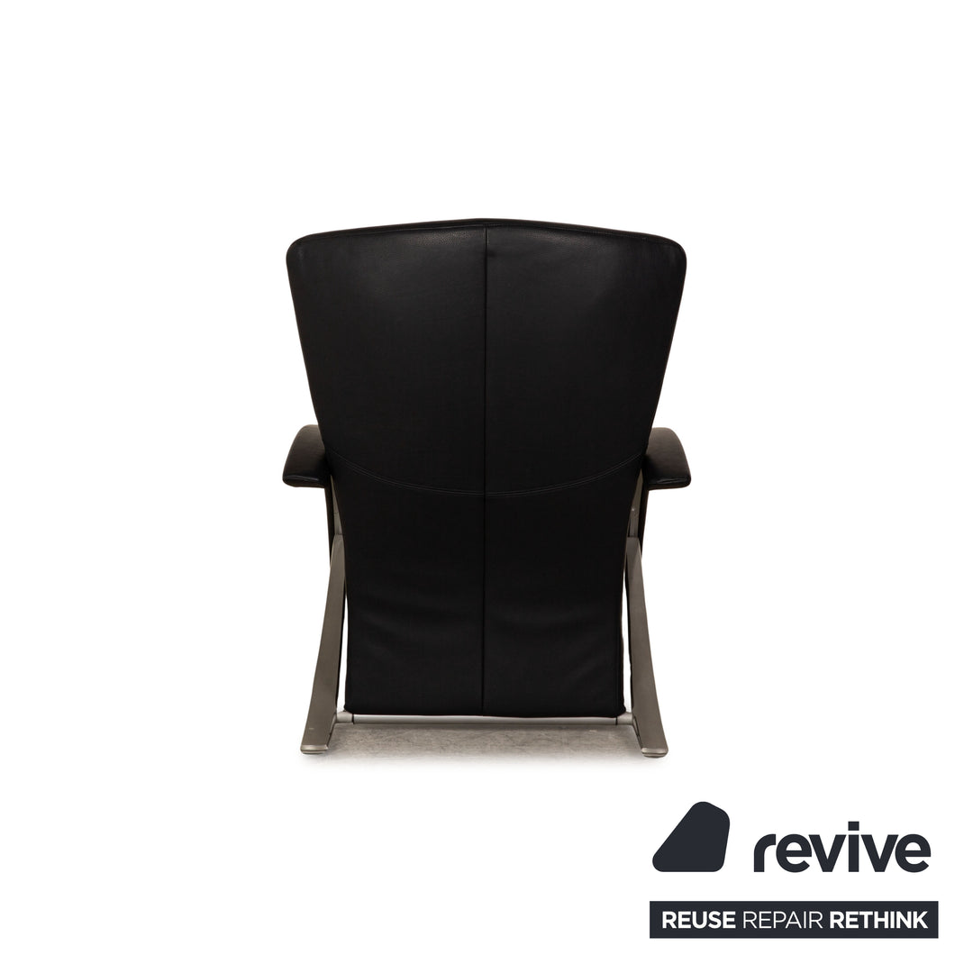 Rolf Benz 3100 Leder Sessel Dunkelblau manuelle Funktion Relaxfunktion