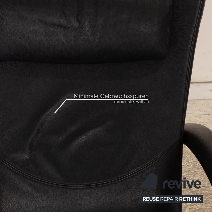 Rolf Benz 3100 Leder Sessel Dunkelblau manuelle Funktion Relaxfunktion