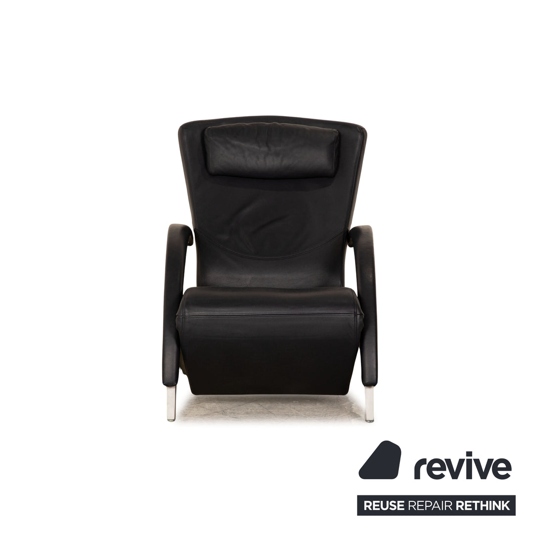 Rolf Benz 3100 Leder Sessel Dunkelblau manuelle Funktion Relaxfunktion