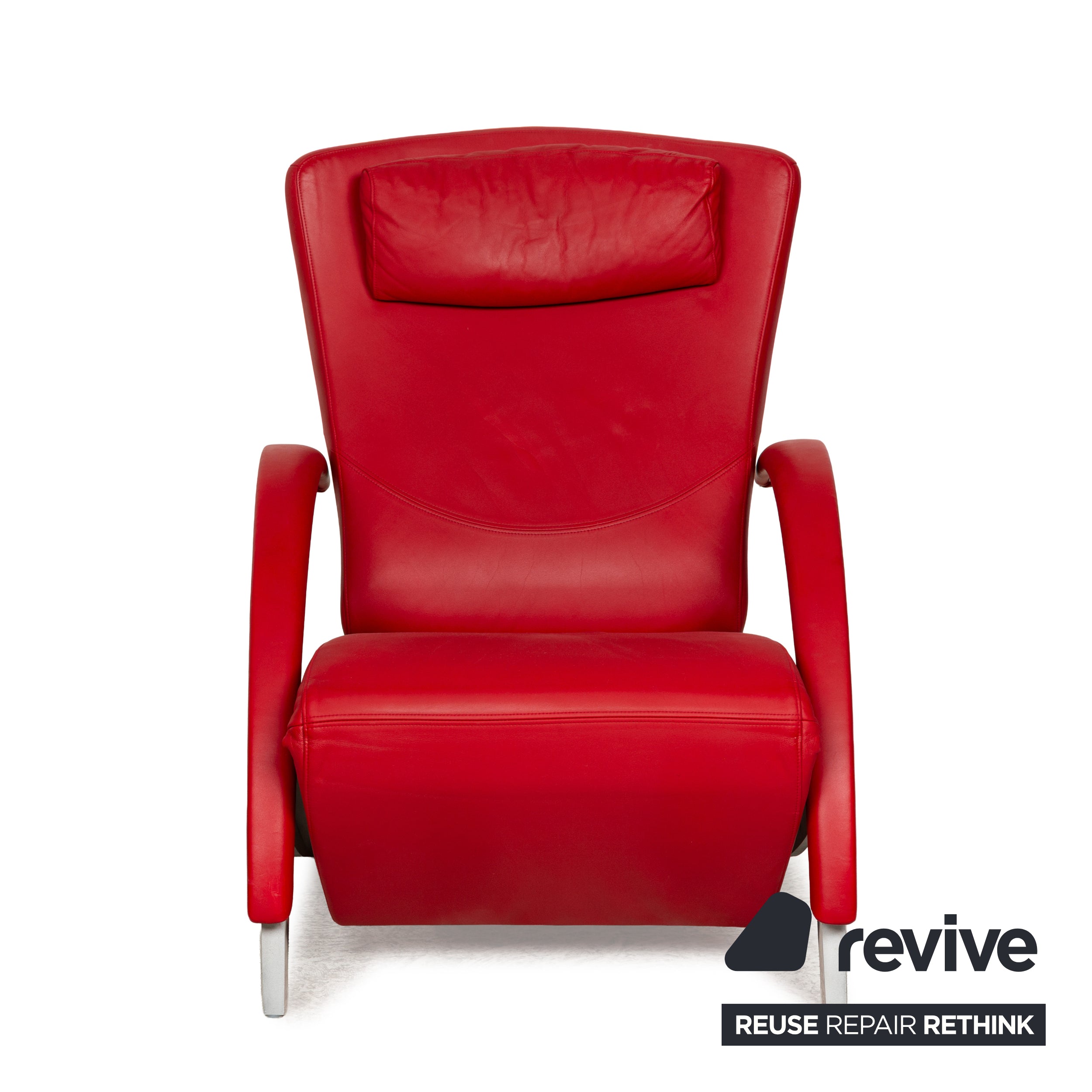 Rolf Benz 3100 Leder Sessel Rot manuelle Funktion Relaxfunktion