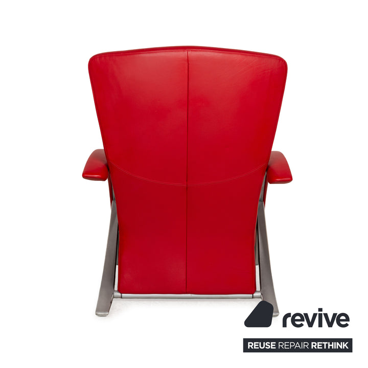 Rolf Benz 3100 Leder Sessel Rot manuelle Funktion Relaxfunktion