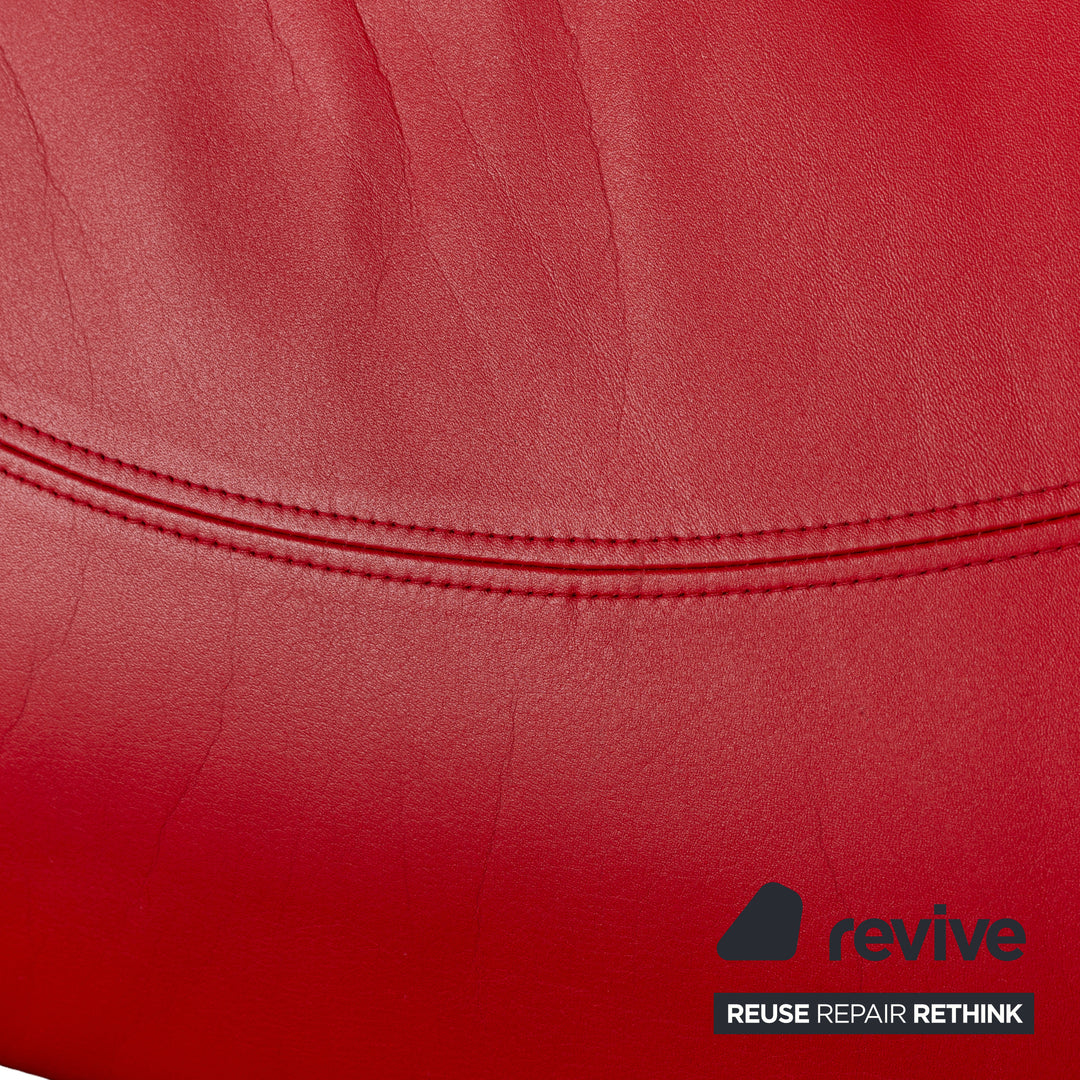 Rolf Benz 3100 leather armchair red manual function relaxation function