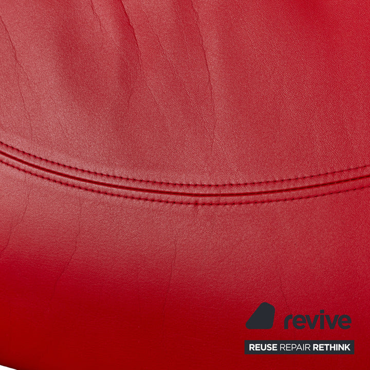 Rolf Benz 3100 leather armchair red manual function relaxation function