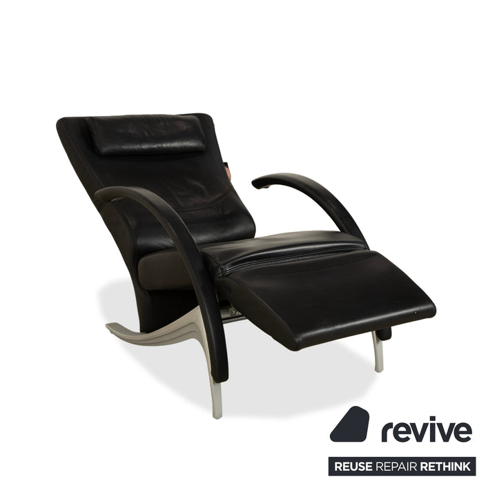 Rolf Benz 3100 Leder Sessel Schwarz manuelle Funktion