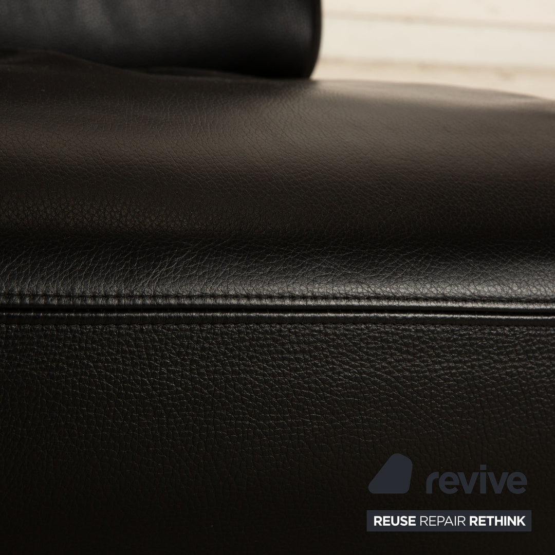 Rolf Benz 3100 Leather Armchair Black manual function