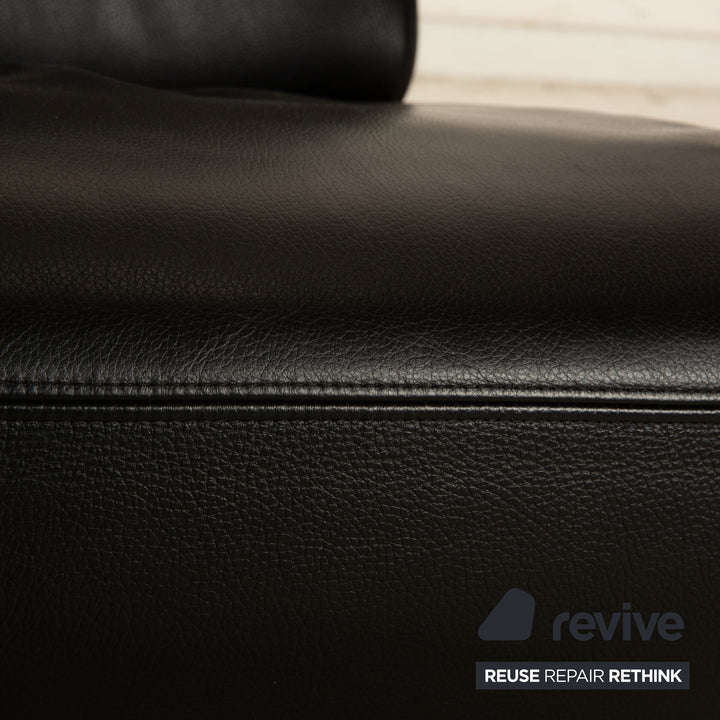 Rolf Benz 3100 Leather Armchair Black manual function