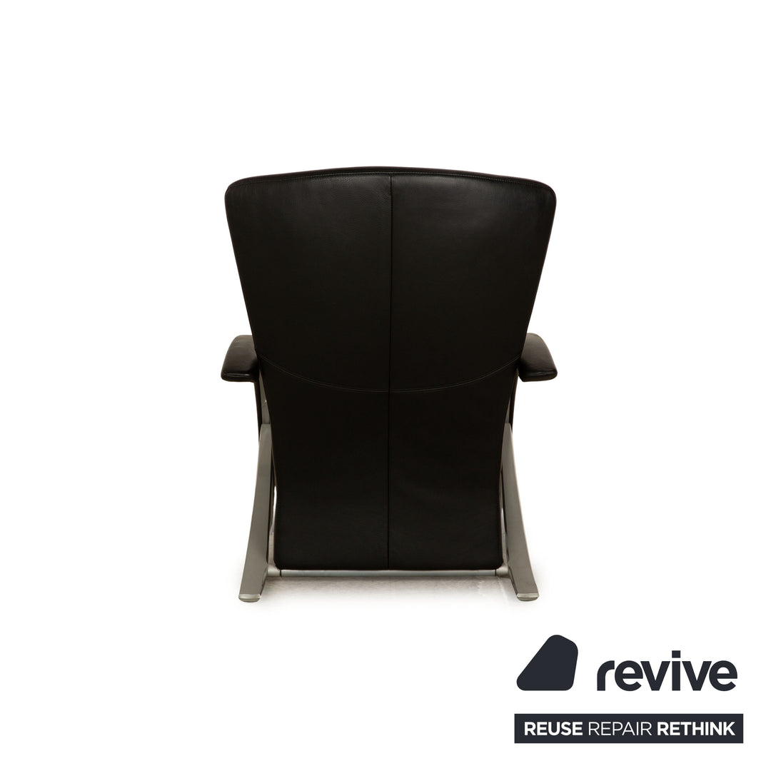 Rolf Benz 3100 Leather Armchair Black manual function