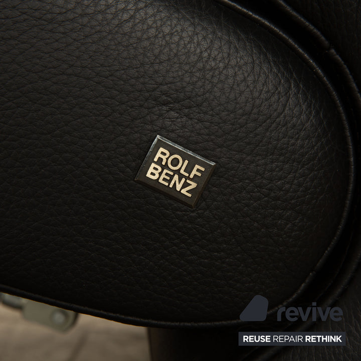 Rolf Benz 3100 Leather Armchair Black manual function