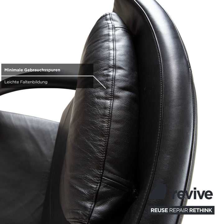 Rolf Benz 3100 Leather Armchair Black manual function
