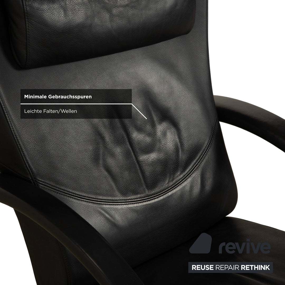 Rolf Benz 3100 Leder Sessel Schwarz manuelle Funktion