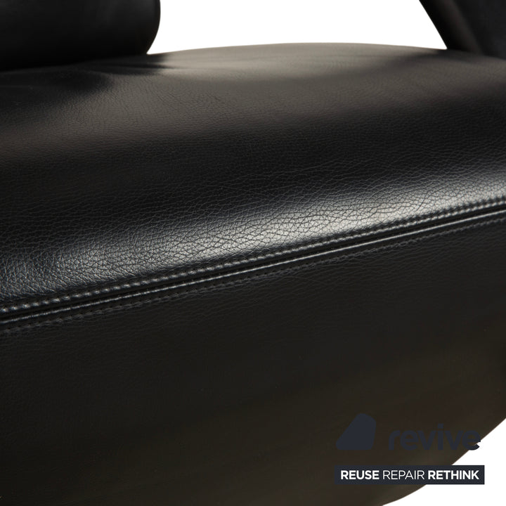 Rolf Benz 3100 Leder Sessel Schwarz manuelle Funktion