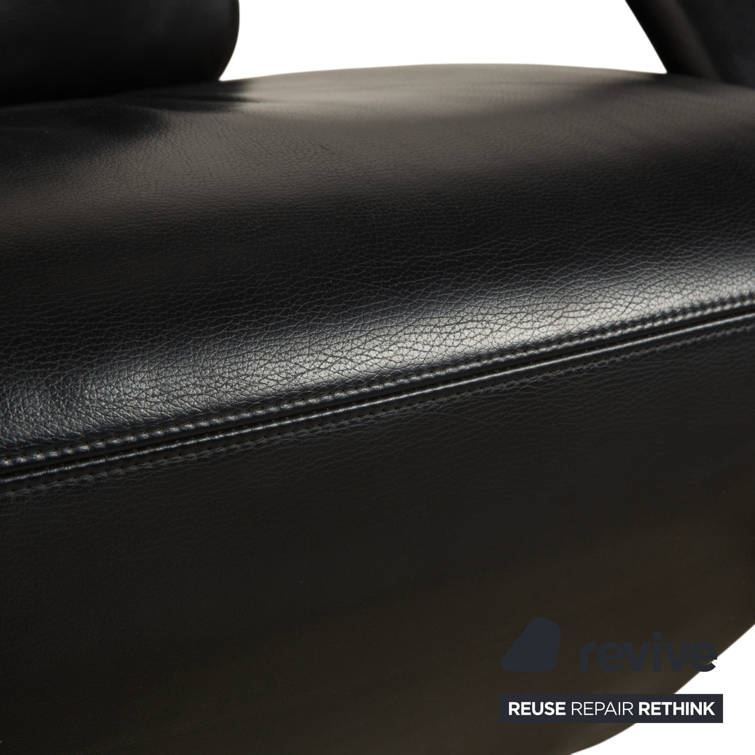 Rolf Benz 3100 Leather Armchair Black manual function