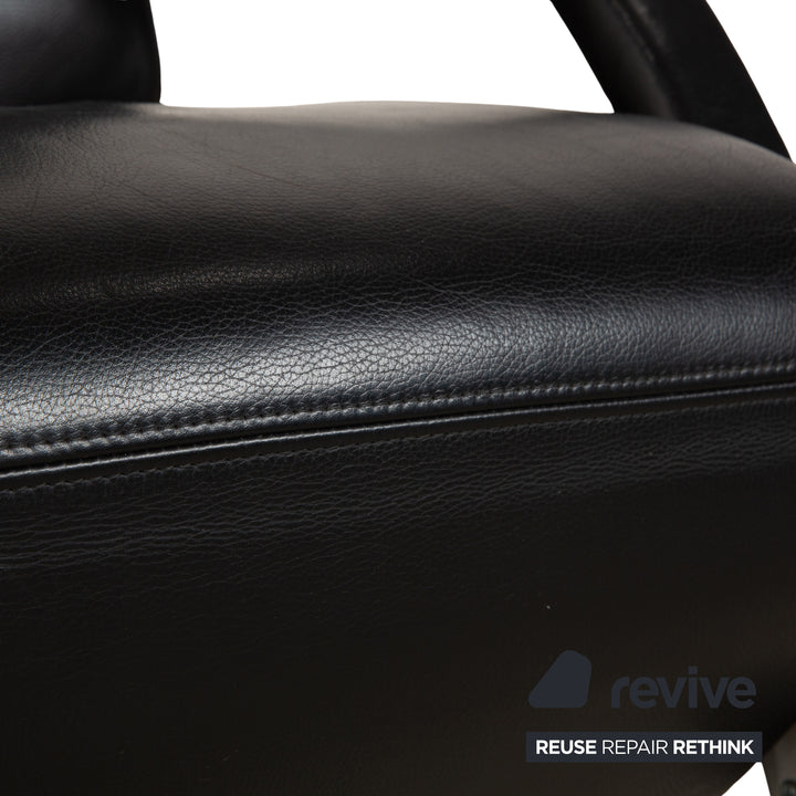 Rolf Benz 3100 Leder Sessel Schwarz manuelle Funktion