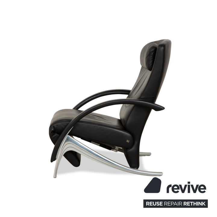 Rolf Benz 3100 Leder Sessel Schwarz manuelle Funktion